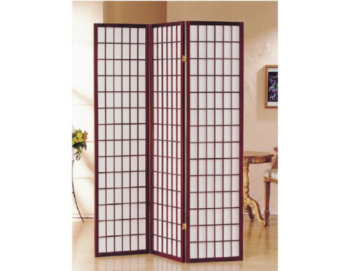 Panel Shoji Screen Room Divider 3-10 Panel (3 Panel, Black, White, Cherry, Natural)