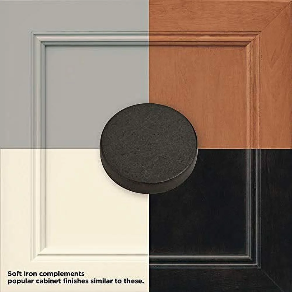 franklin brass p29542k-si-b soft iron webber kitchen cabinet hardware knob with 1-1/8-inch diameter, 10 pack