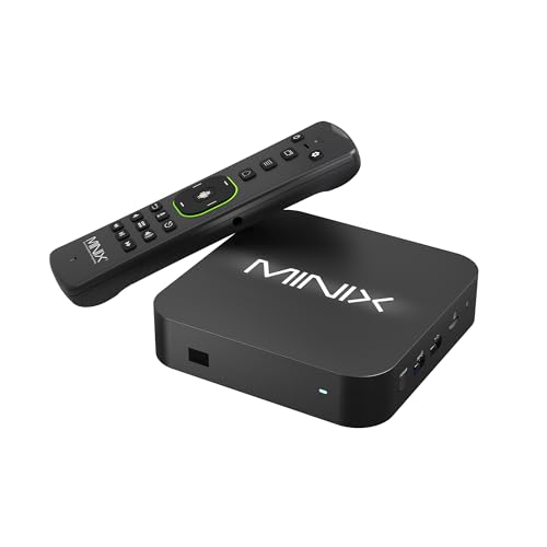 MINIX U8K-Ultra 8K Android Media Player with AI Picture Quality Enhancer & AI Resolution Upscaling 8GB RAM 128GB eMMC, Powered by AOSP 11, Non-Android TV System Dolby Vision and Dolby Atmos Certified