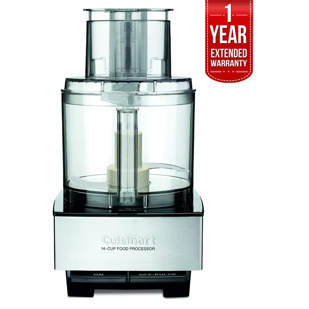 Cuisinart 14-Cup Food Processor Brushed Stainless Steel+1 Year Extended Warranty