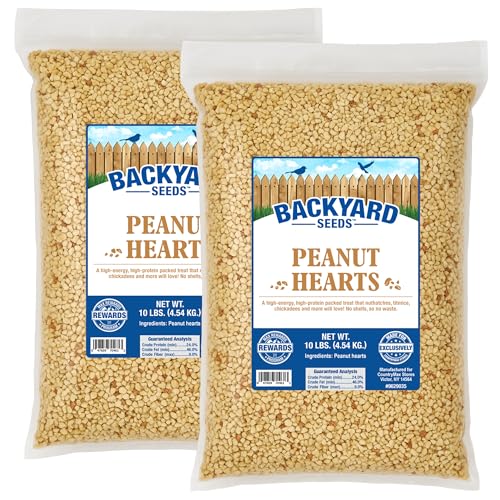 Backyard Seeds Peanut Hearts for Wild Birds 10 Pounds