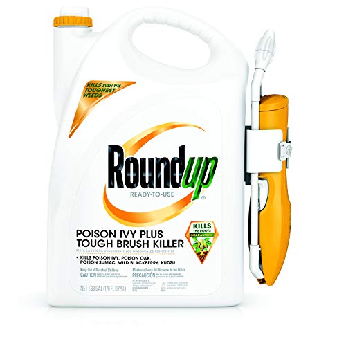 Roundup Ready-To-Use Poison Ivy Plus Tough Brush Killer for Weeds, Grass, Stumps and Vines, Comfort Wand, 1.33 gal.