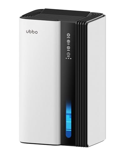 Dehumidifiers for Home, 850 sq.ft 95oz Dehumidifier with Drain Hose Timer Sleep Mode Auto-Off 7 Colors Light, Dehumidifier for Bedroom Bathroom Basements RV White