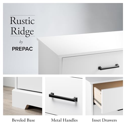 Prepac Sonoma Traditional Tall Nightstand Side Table with 3 Drawers, Functional Tall 3-Drawer Bedside Table 16