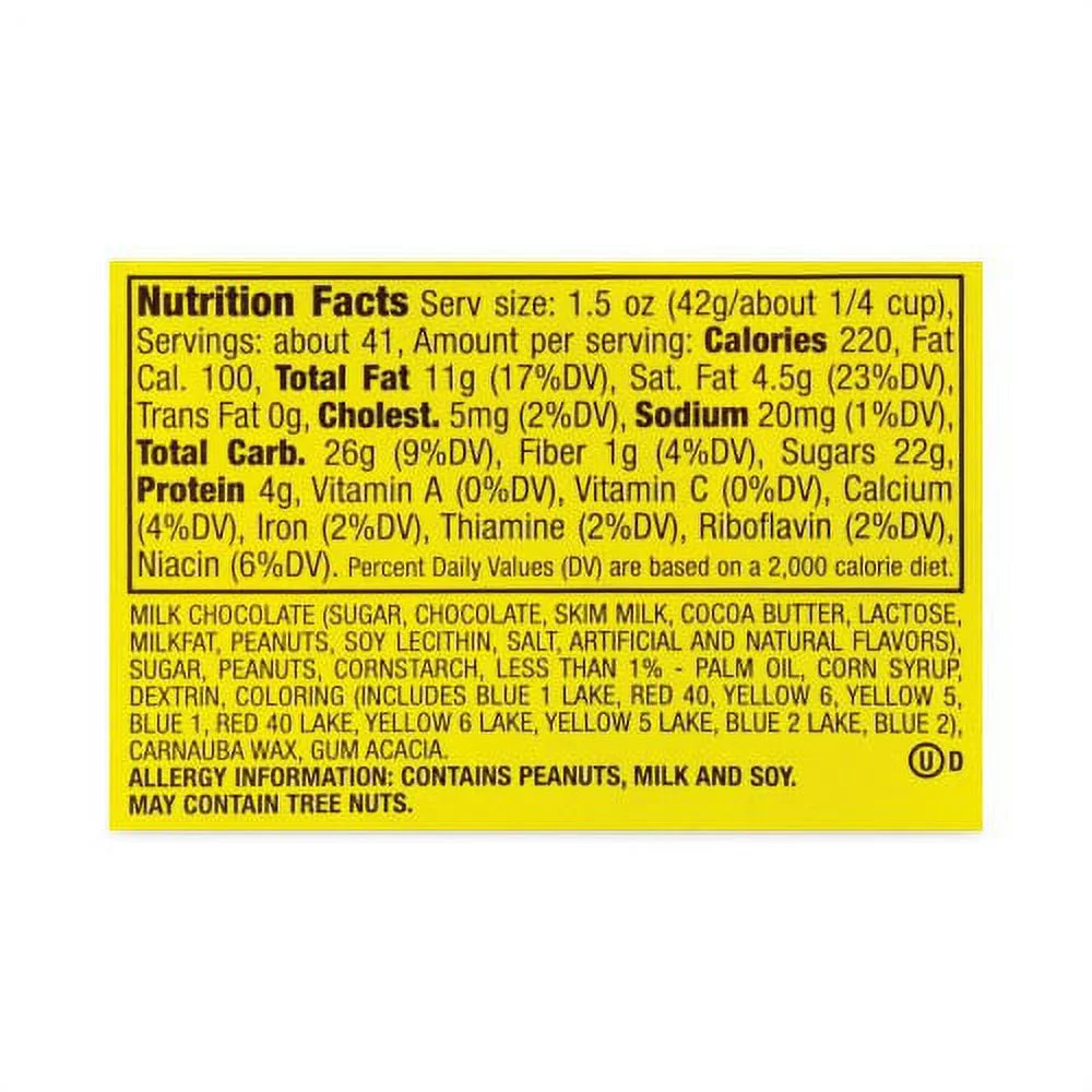 M&M's Milk Chocolate Peanut Candies, 62 oz Tub, Ships in 1-3 Business Days, Each