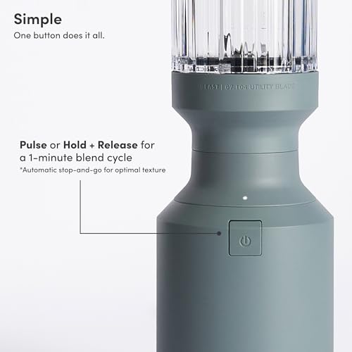 The Beast Mini Blender Plus | Mini Countertop Kitchen Blender | Blend Smoothies and Shakes, Dressings, Sauces, Dips | Extra Vessels, Straw Cap and Straws Included | 600W (Cloud White)