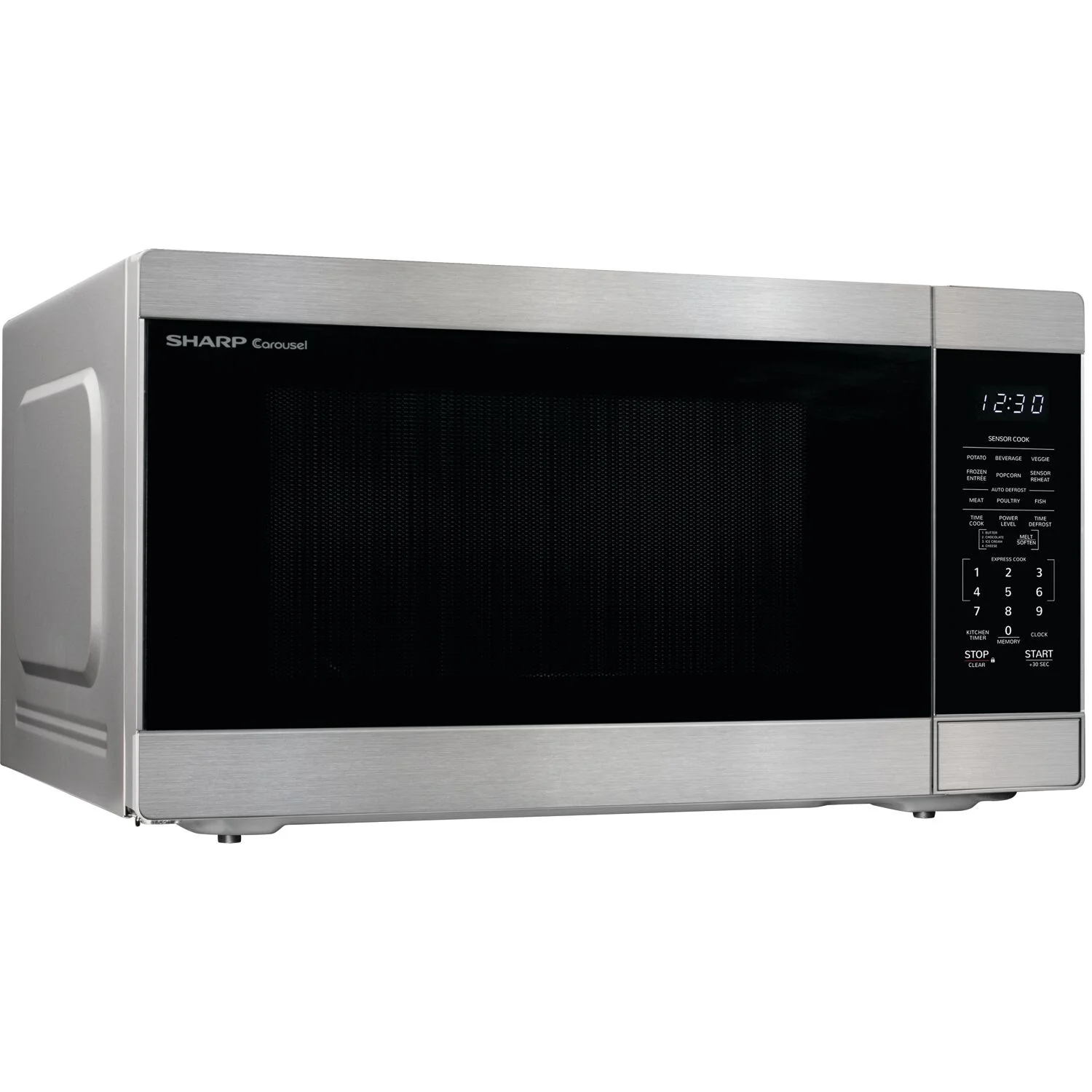 Sharp 2.2-Cu. ft. Countertop Microwave Oven with Inverter Technology in Stainless Steel, New
