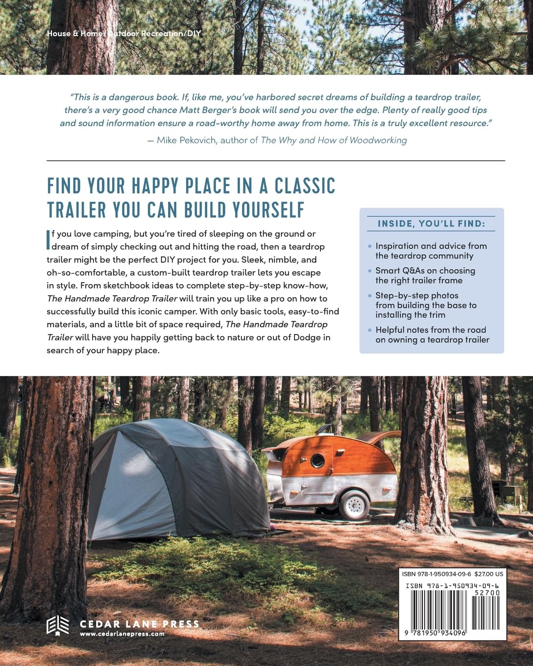 The Handmade Teardrop Trailer: Design & Build a Classic Tiny Camper from Scratch