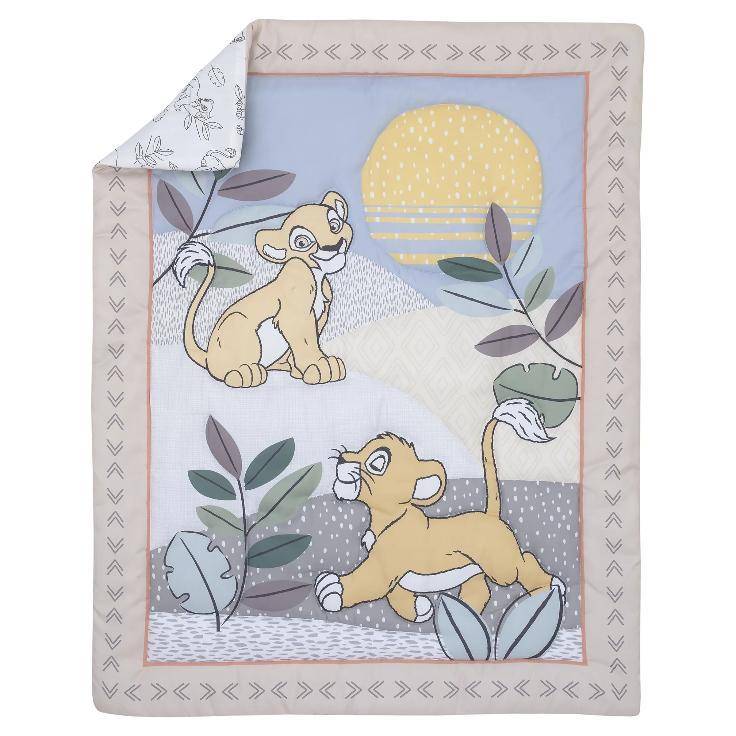 Disney The Lion King 3-Piece Crib Bedding Set, Crib, Yellow, Blue, Green