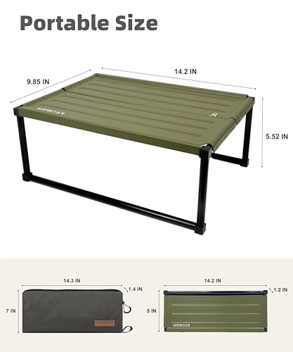 Portable Camping Table, Ultralight Aluminum Folding Side Table Beach Table with Carry Bag for Outdoor Cooking, Picnic, Camping, Hiking
