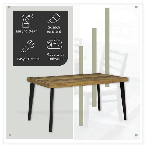 Signature Design by Ashley Caitbrook Rustic 7 Piece Dining Set, Include Table and 6 Chairs, Gray