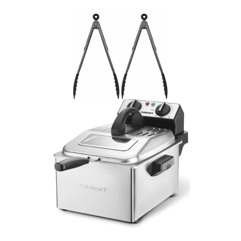 Cuisinart 4-Quart Deep Fryer with 2 Kitchen Tongs