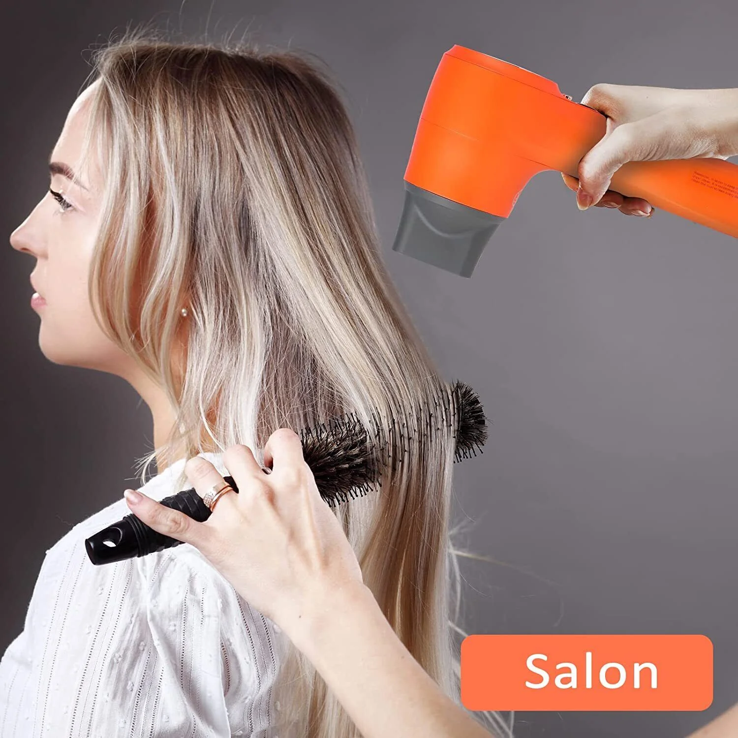 Infinipower Hair Dryer with 2 Nozzles, Negative Ions Brushless Hair Blower