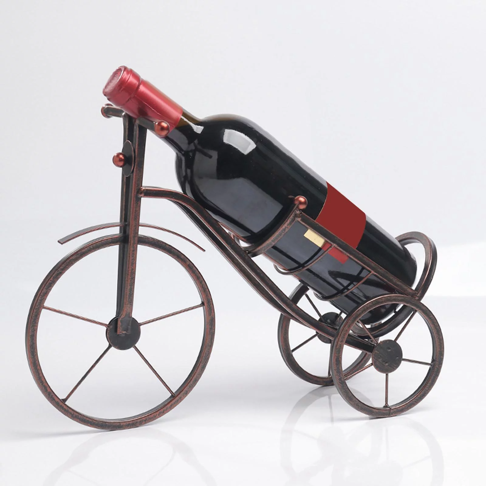 Retro Bike Shape Rack, Creative Countertop Display Holder, Champagne Holder Stand, Single Bottle Shelf Bike Shaped
