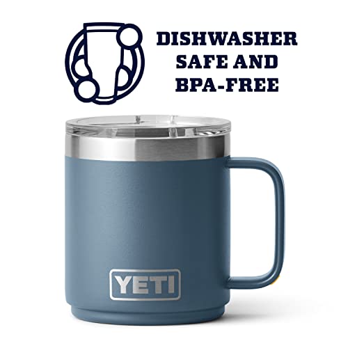 YETI Rambler 10 oz Stackable Mug, Vacuum Insulated, Stainless Steel with MagSlider Lid, Stainless