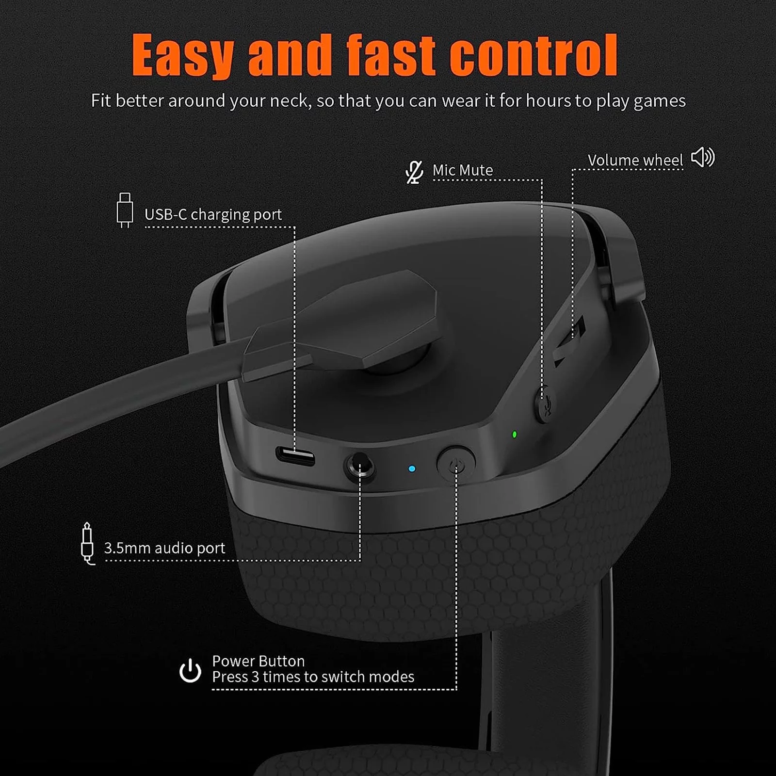 HUO JI NUBWO G06 Wireless Gaming Headset with Crystal-Clear Microphone for PS5, PS4, PC, and Switch, 47-Hr Battery, Ergonomic Design (Pink)