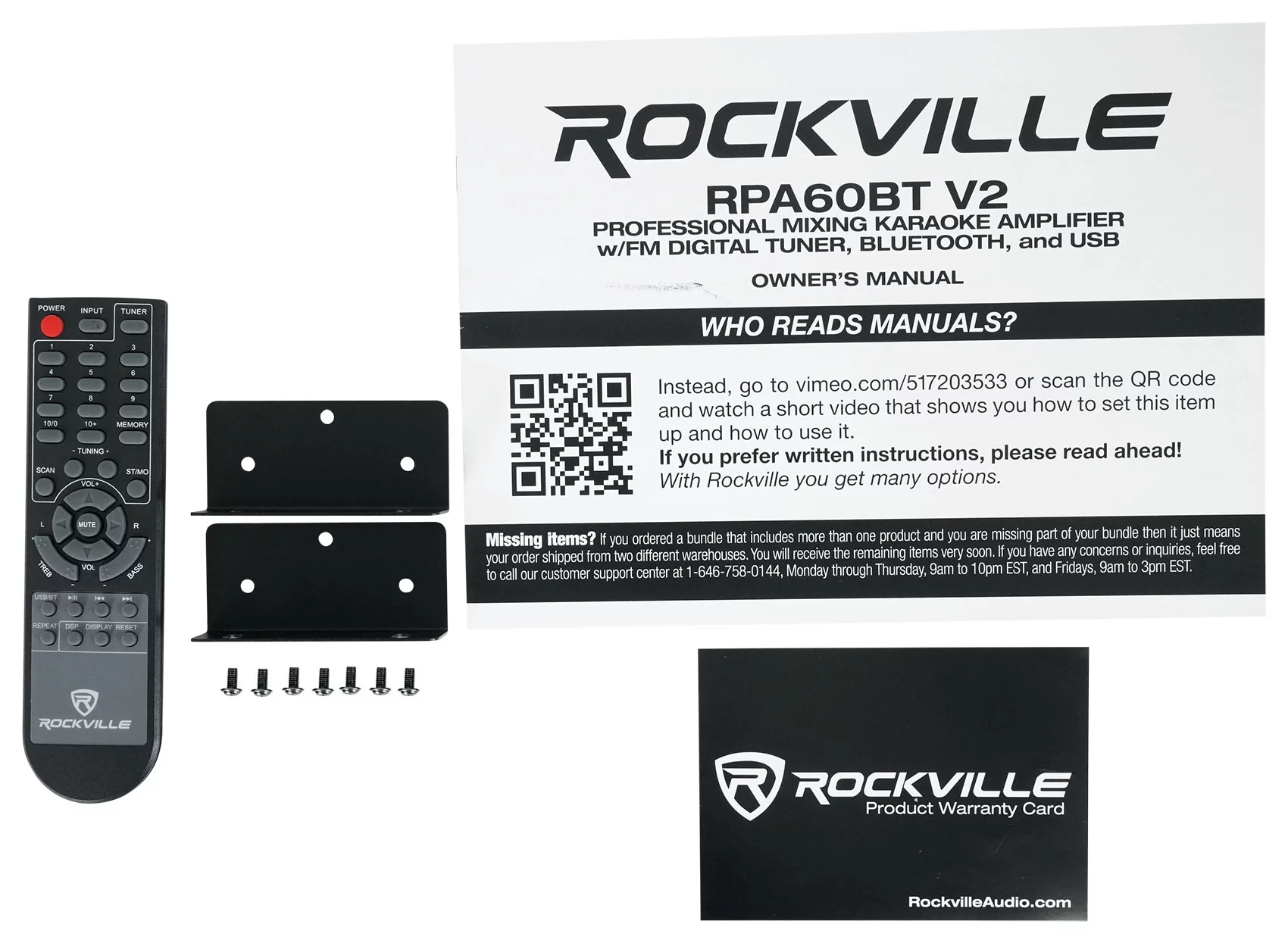 Rockville RPA60BT Receiver+(2) 5.25