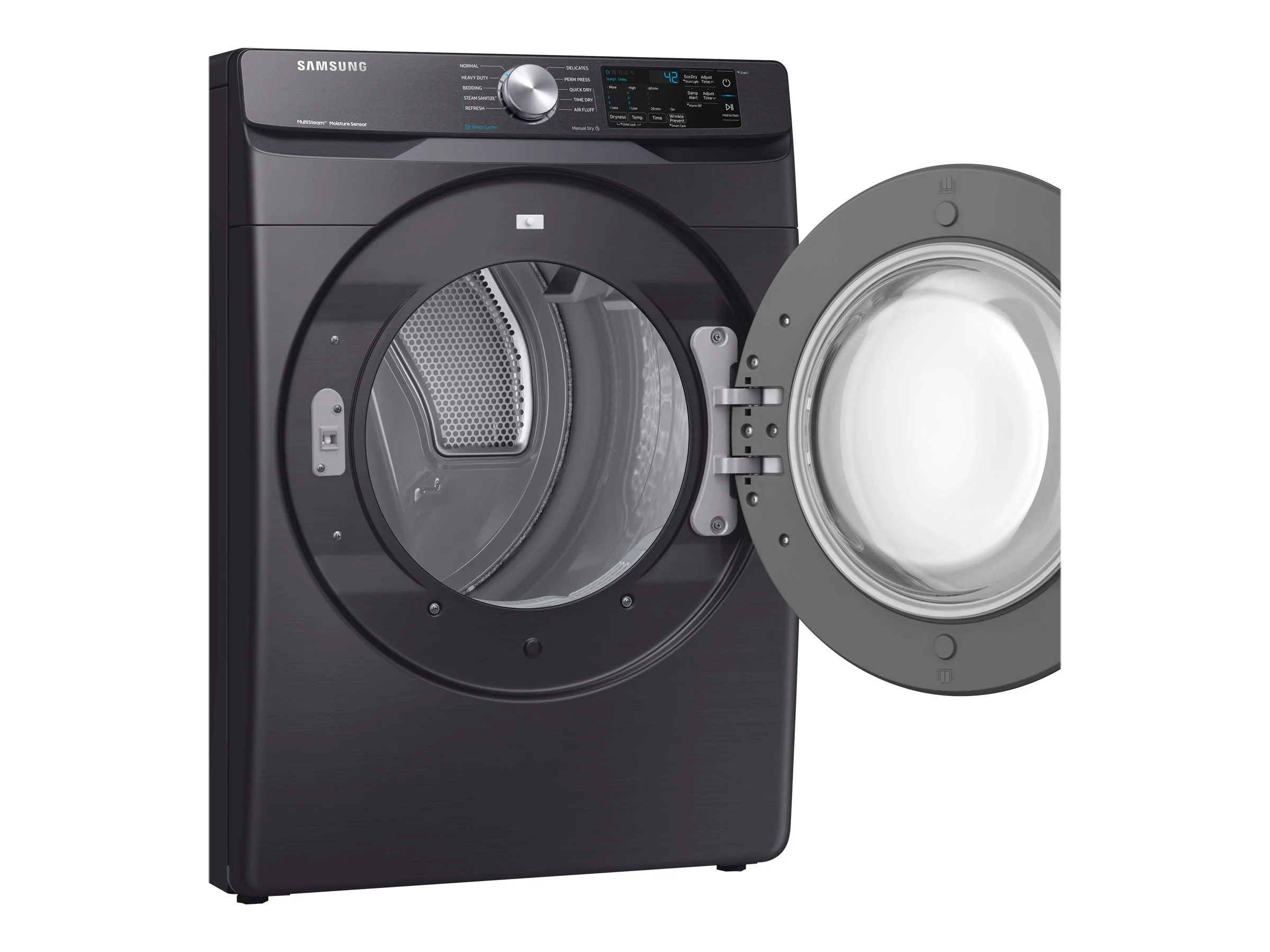 Samsung DVE45R6100V - Dryer - width: 27 in - depth: 31.5 in - height: 38.8 in - front loading - black stainless steel