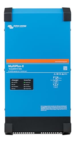 Victron Energy MultiPlus-II Pure Sine Wave Inverter Charger for 120 amp Battery, 120V, 3000VA 12-Volt