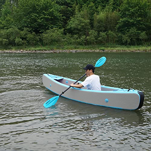 Kayak Paddle 4 Pieces Aluminum Shaft and PP Blade Floating 86.6in/220cm, 90.5inch/230cm Lightweight Oars