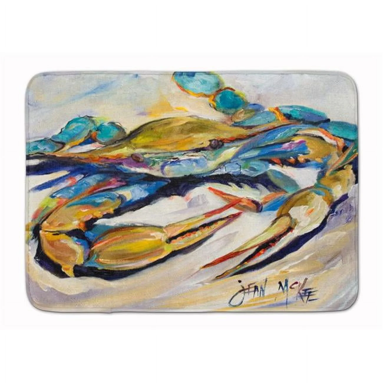 Carolines Treasures  Blue Crab Machine Washable Memory Foam Mat