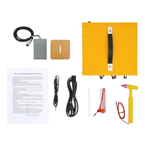 600W Electric Jewelry Spot Welder, Gold Silver Platinum Spot Welding Machine Pulse Sparkle Spot Welder, Jewelry Welder Kit with Foot Switch, Welding Thickness 0.5-1.5mm, 10.03*9.84*5.11Inch