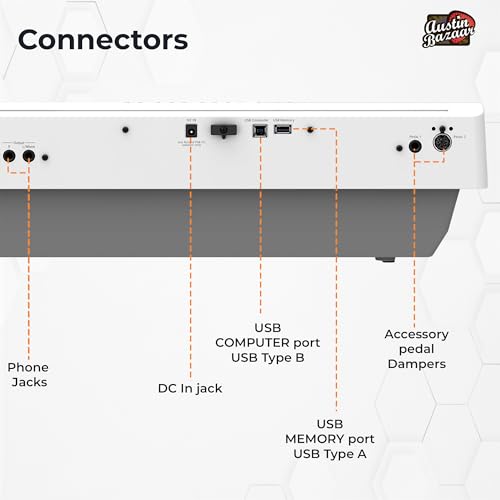 Roland FP-30X 88-Key Digital Piano - Black Bundle with Adjustable Stand, Bench, Sustain Pedal, Online Piano Lessons, Instructional DVD, and Austin Bazaar Polishing Cloth