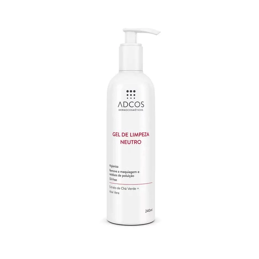Adcos Neutral Cleansing Gel Cleanser Removes Makeup and Pollution residue Oil-free 240ml/8.11 fl.oz