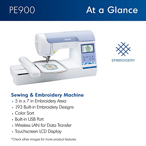 Brother PE900 Embroidery Machine with WLAN, White