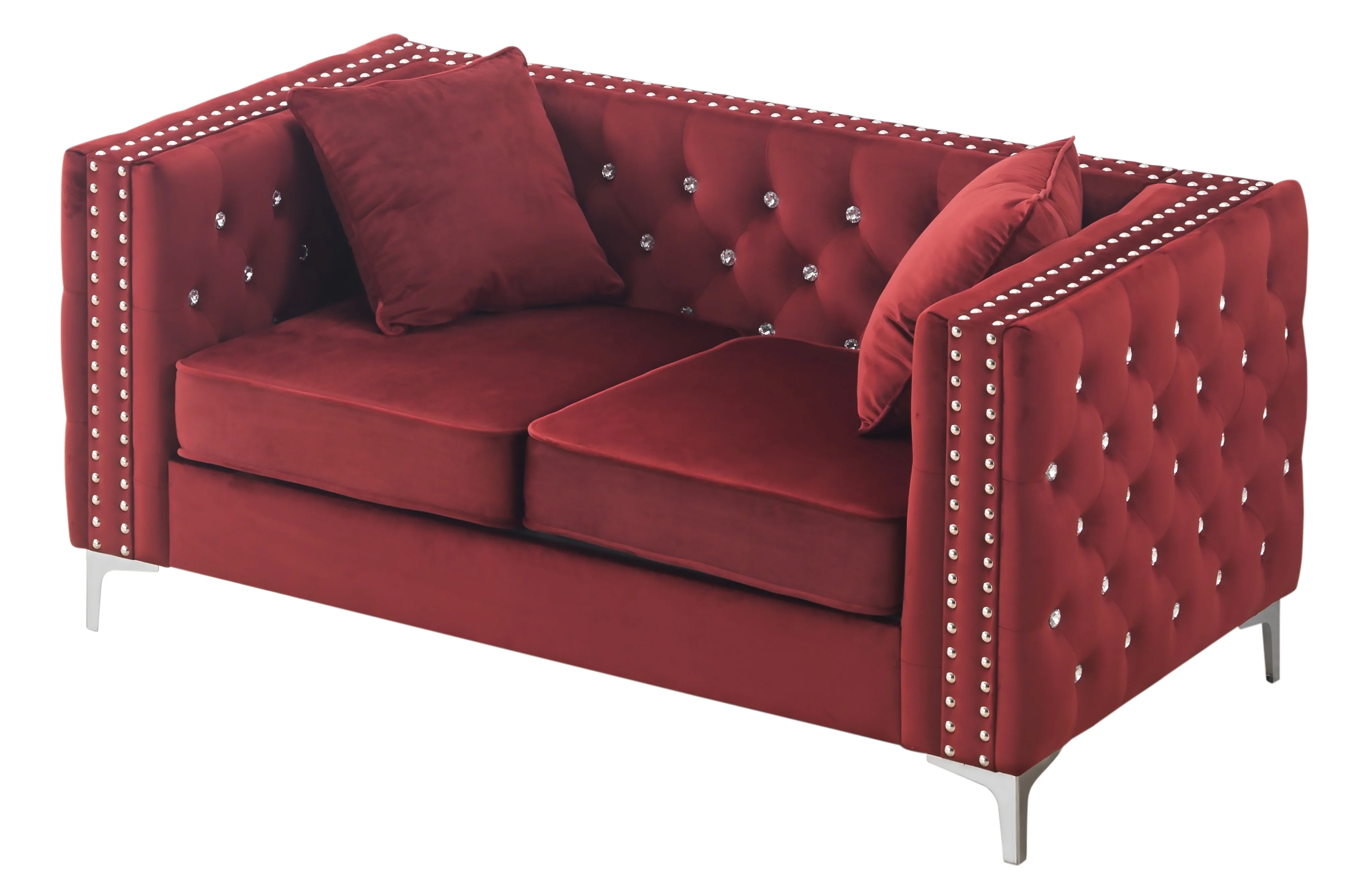 Glory Furniture Paige G826A-L Loveseat - ['46.8*26.8*16.5 in', '33.5*25.2*21.3 in'] - Upgrade your living space with the luxurious Glory Furniture Paige Loveseat!