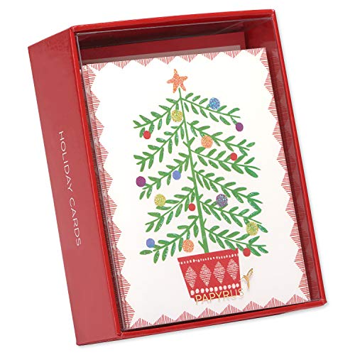 Papyrus Petite Holiday Cards Boxed with Envelopes, Wonderful Holiday, Wreath (20-Count)