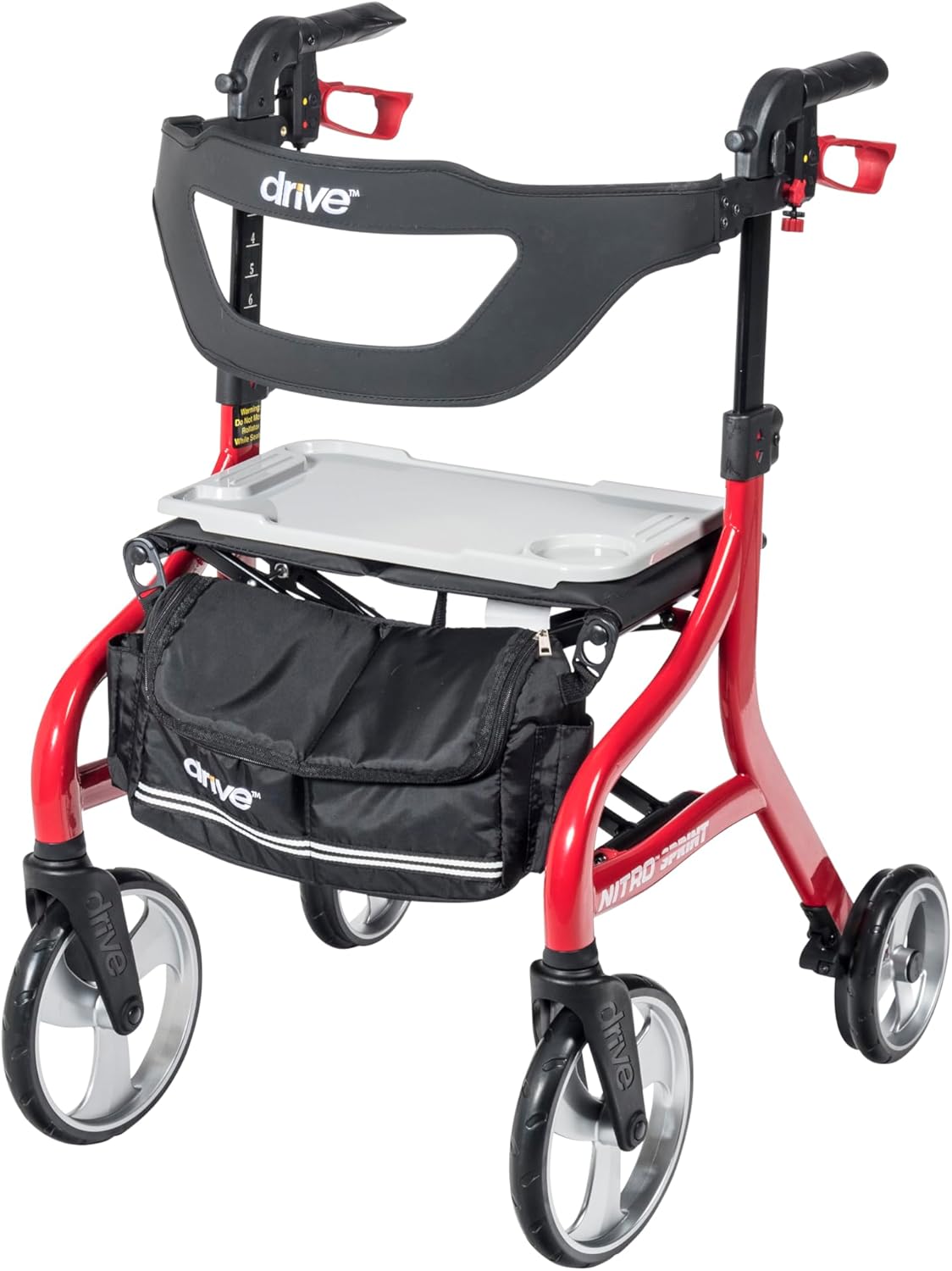 Drive Medical Nitro Sprint Rollator Tray, Walker Tray, Walker Tray for Folding Walkers, Walker Accessory