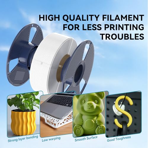SUNLU 4kg PLA 3D Printer Filament Bundle, Neatly Wound PLA Filament 1.75mm ±0.02mm, Individually Vacuum Packed, 4kg in Total, 1kg per Spool, 4 Pack, 4000g, 4Black