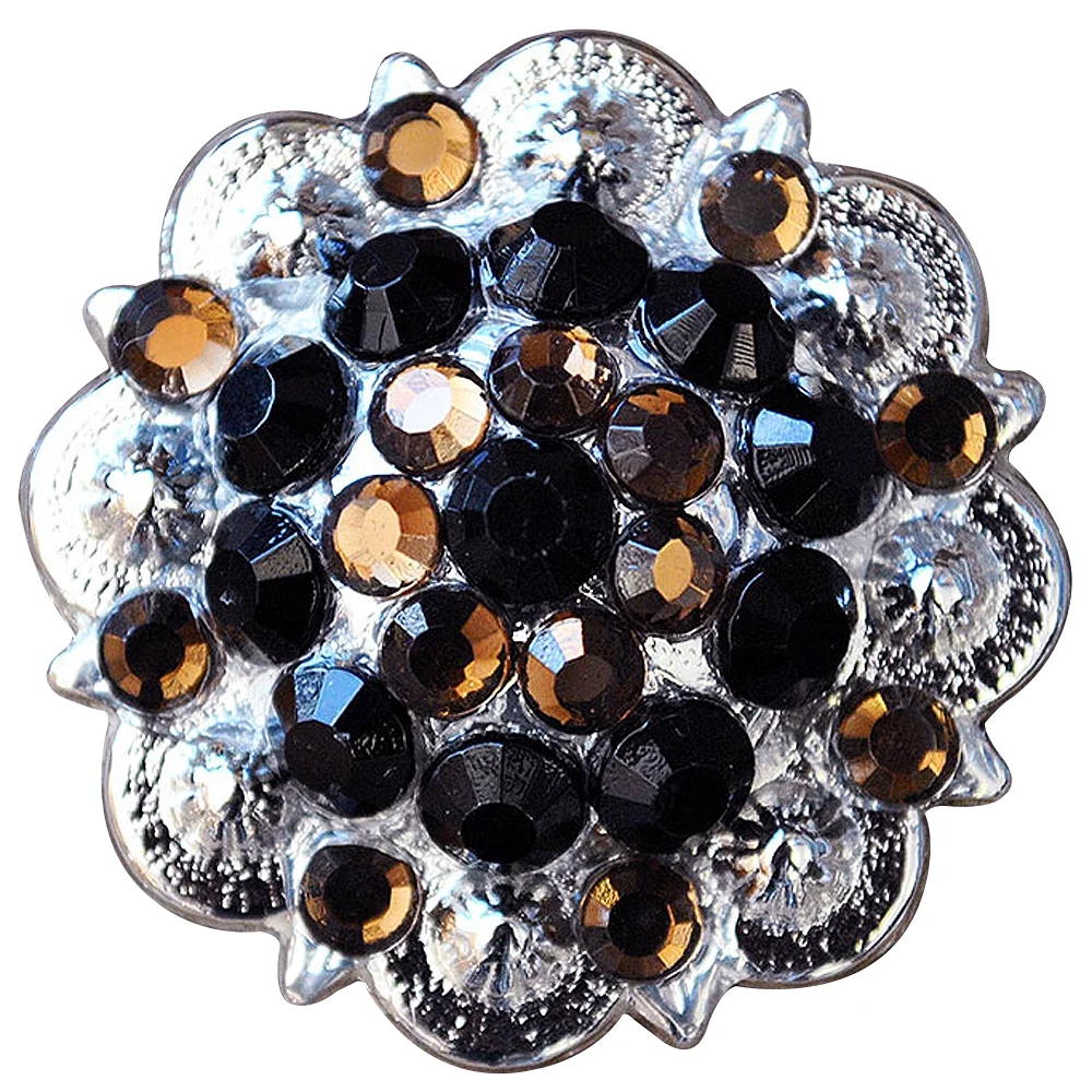 77HS 8 Hilason Western Berry Conchos Glass Rhinestones Bling 1.5