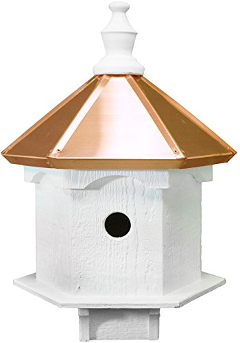 Amish Double Bluebird Birdhouse with Copper Roof, Handcrafted in The USA