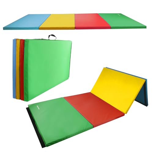 Folding Exercise Gymnastics Aerobics Mat, 4'x8'x2