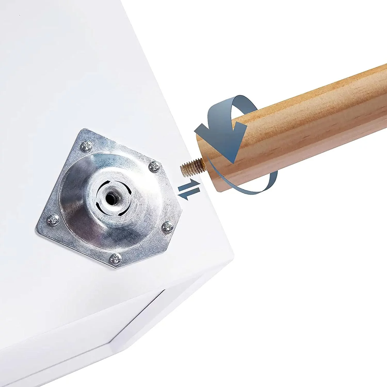 Sweetgo End Side Table Nightstand With Storage Drawer -Fashion Modern Assemble Storage Cabinet Bedroom Bedside -Solid Wood Legs Living Room Bedroom Furniture-Double Drawer Nightstand-Set Of 2 (White)