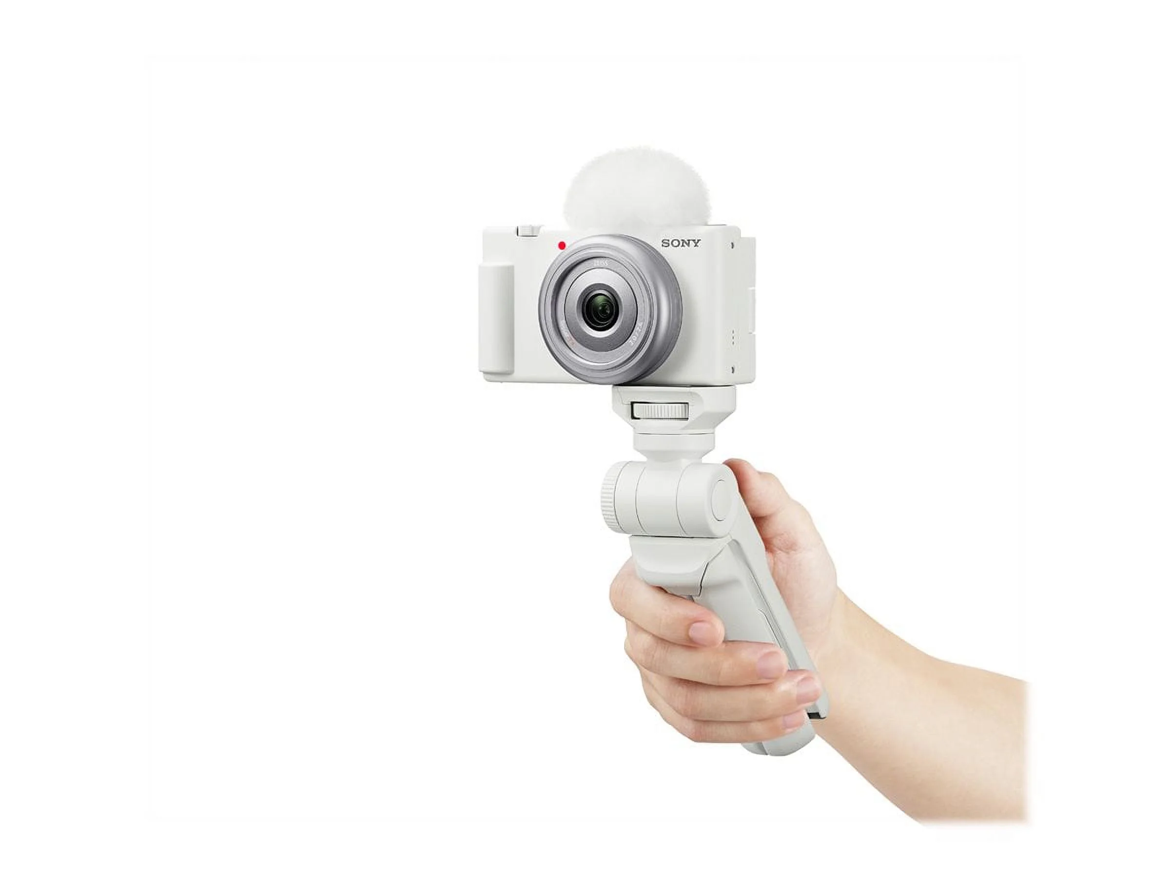 Sony ZV-1F - Digital camera - compact - 20.1 MP - 4K / 30 fps - ZEISS - Wi-Fi, Bluetooth - white