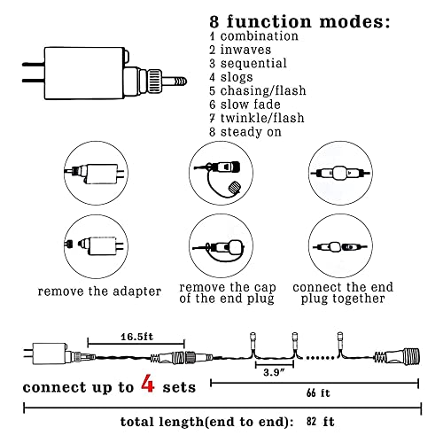 Dazzle Bright Smart Halloween String Lights, 164FT 500 LED RGB Color Changing String Lights with Remote & App Controlled, Christmas Decorations for Indoor Outdoor Holiday Xmas Tree Party Decor