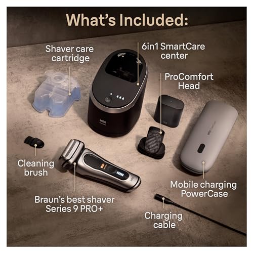 Braun Series 9 9330s Rechargeable Wet & Dry Men's Electric Shaver, Battery Powered