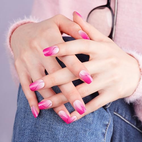 DANNI & TONI Semi Cured Gel Nail Strips Christmas Santa Claus Snowflakes Cat Eye Gel Nail Wraps 28 Stickers | Mistletoe Meow