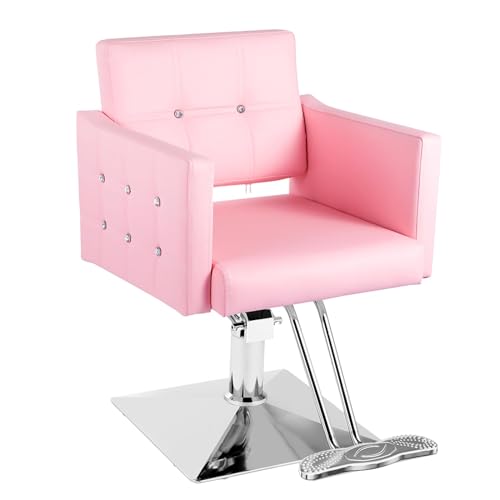 Styling Chair for Hair Stylist,Wide Seat Hydraulic Hair Salon Chair Barber Chair, 360° Swivel,Recline 135°，Beauty Spa Cosmetology Shampoo Hairdressing Braiding Tattoo Chair for Women Men