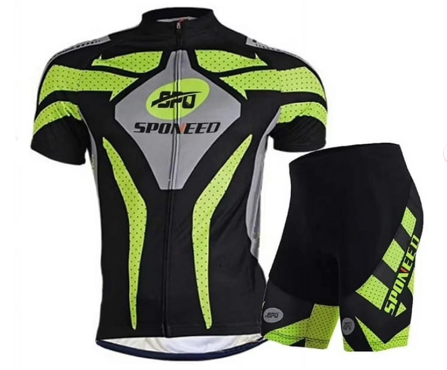 Sponeed Road Bicycles Suit Short Sleeve Cycling Jersey Mountain Bicycles Clothing Wear Green XL