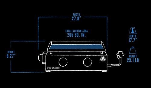 Pit Boss 10960 2-Burner Tabletop Griddle, Black