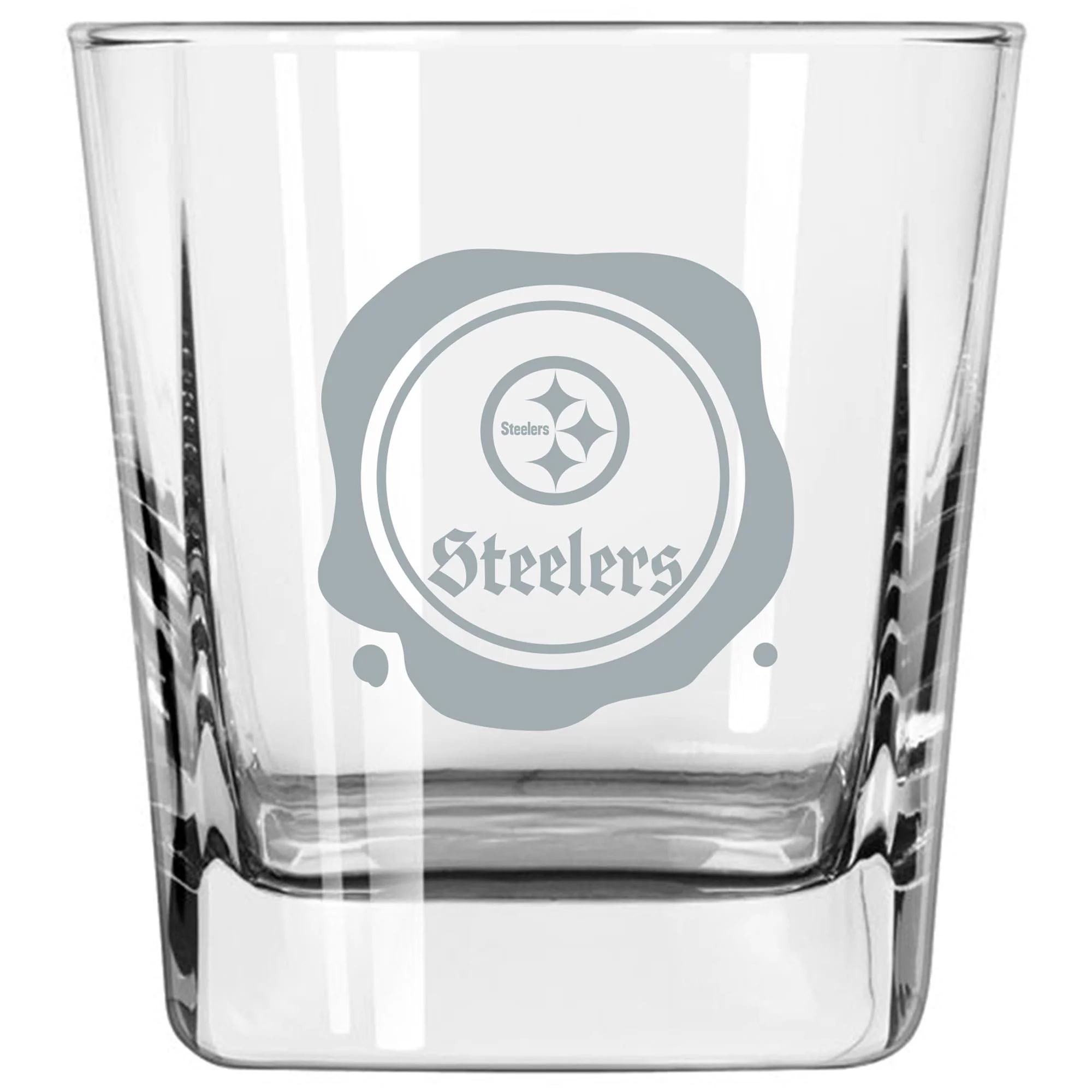 Pittsburgh Steelers 14oz. Frost Stamp Old Fashioned Glass