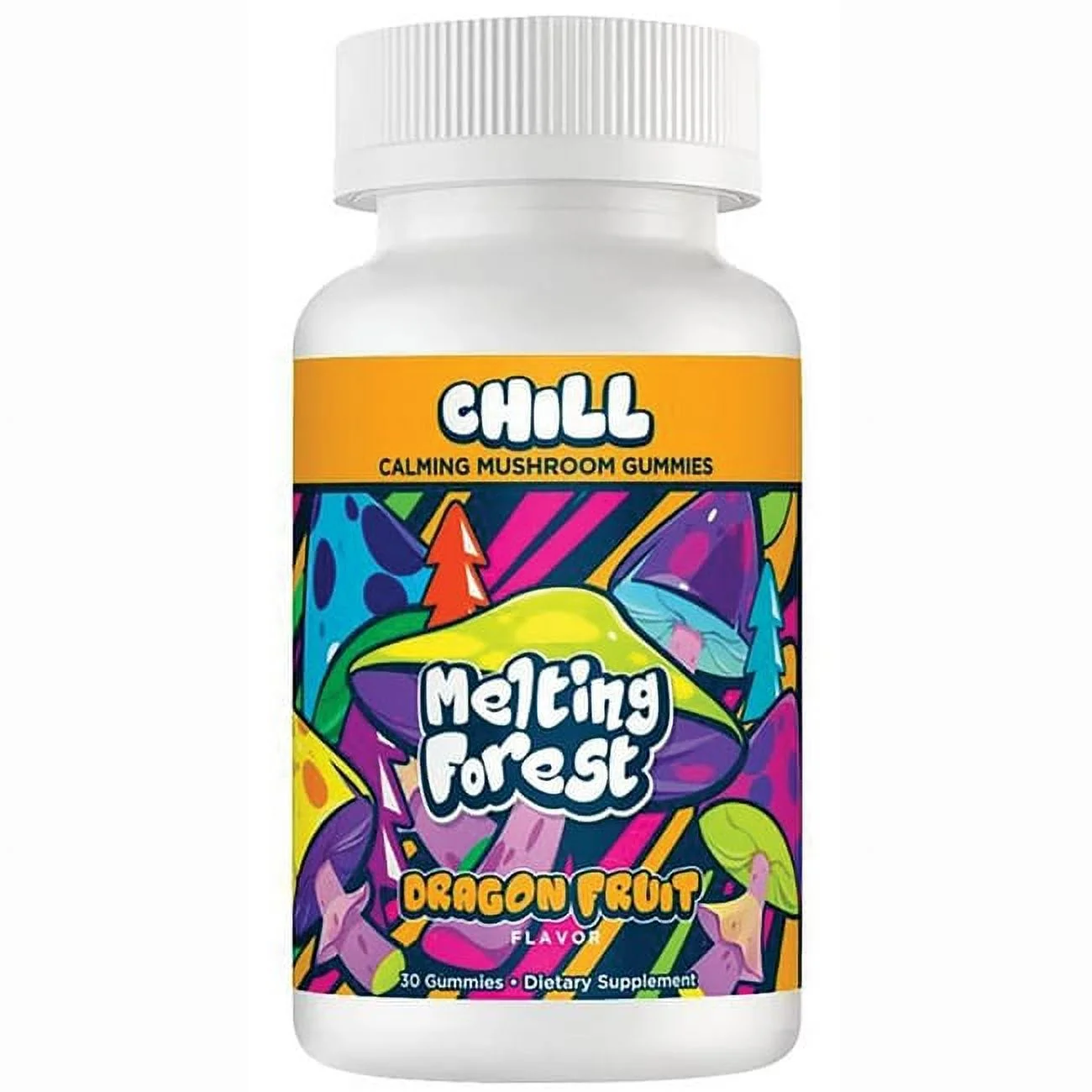 Melting Forest Chill Calming Mushroom Gummies - Dragon Fruit 30 Gummies
