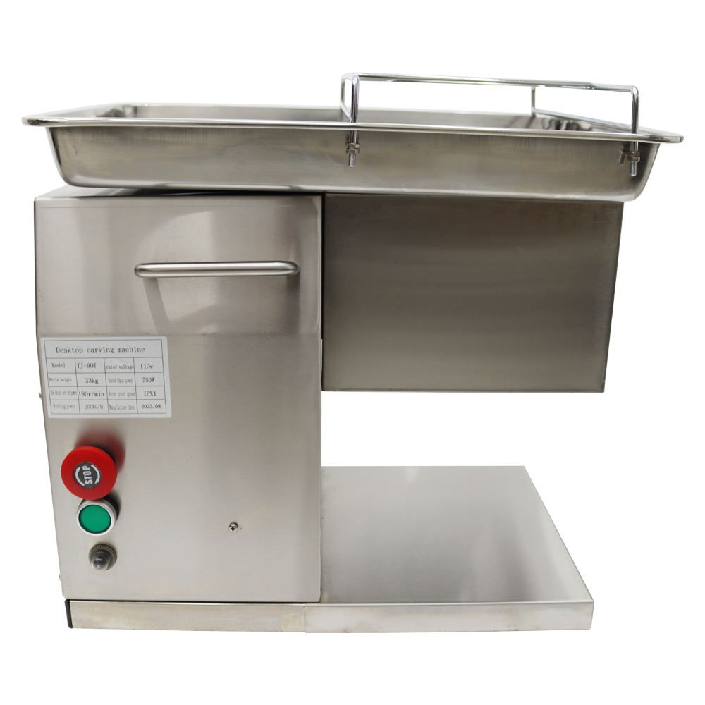 Techtongda 90T-B Stainless Steel Meat Cutter Meat Slicer Cutting Machine with 5mm Blade