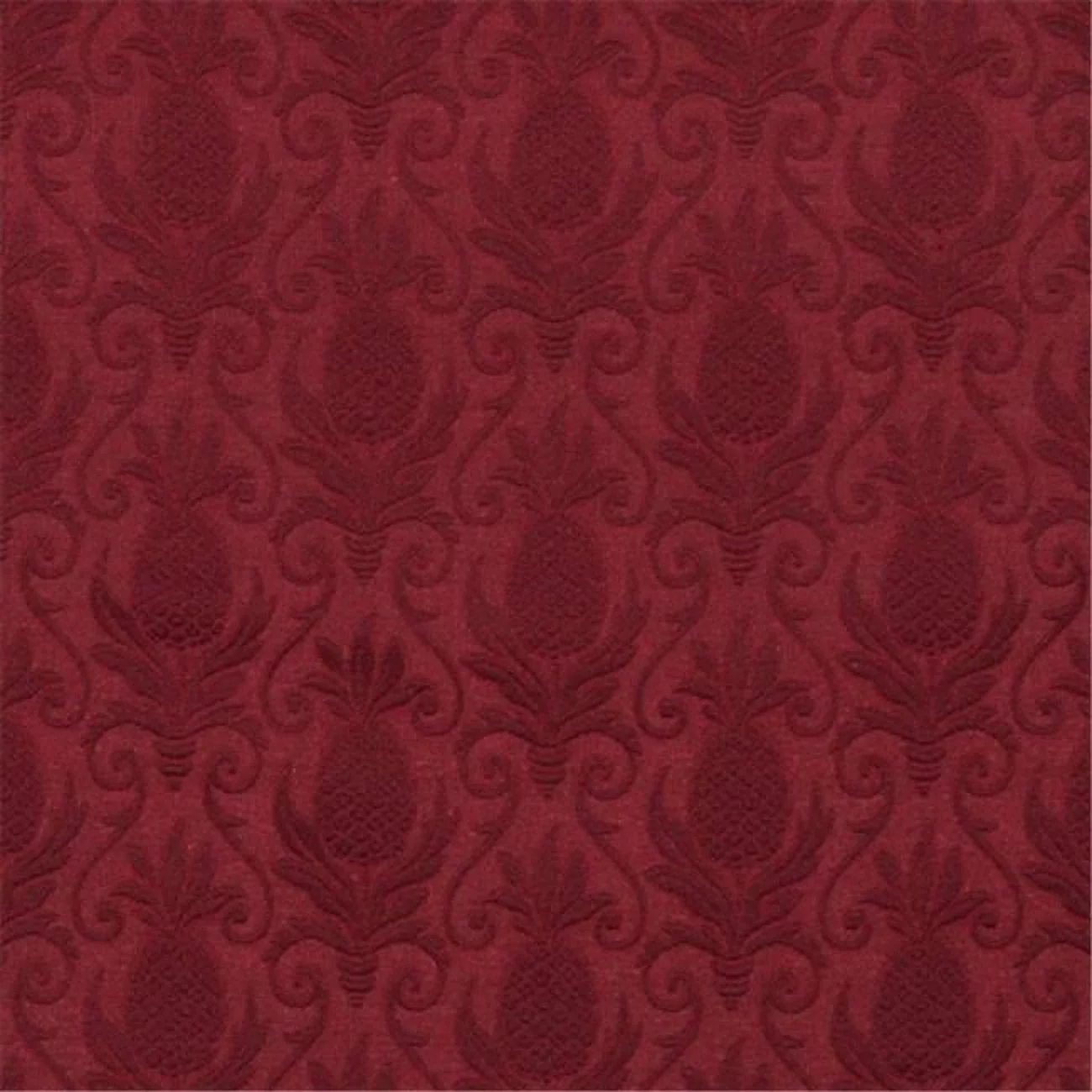 54 in. Wide Burgundy, Pineapple Jacquard Woven Upholstery Grade Fabric