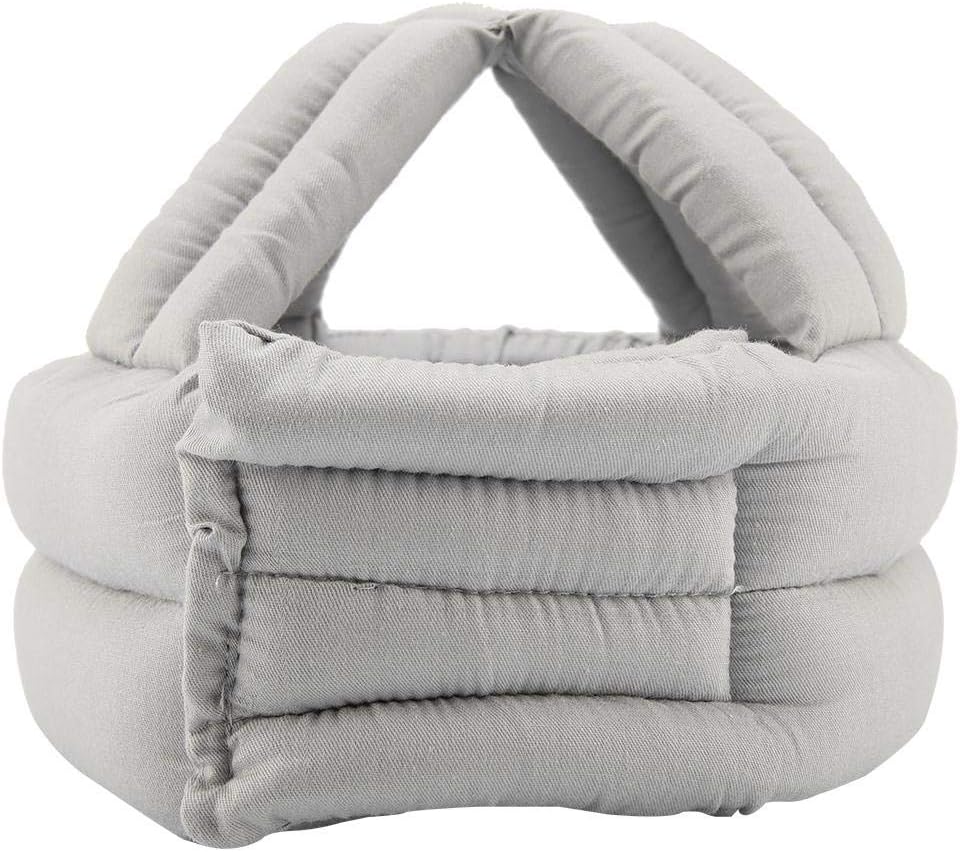 Thick Soft Protective Helmet, Hollow Out Elderly Full Head Safety Hat with Lace Anti Collision Fall Prevention Padded Headgear for Old Man Surgery Recovery Head Injury