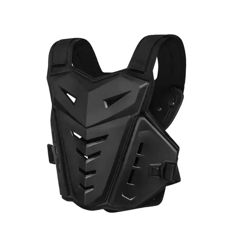 Motocross Body Armor Motorcycle Jacket Motocross Moto Vest Back Chest Protector Off-Road Dirt Bike Protective Gear Black